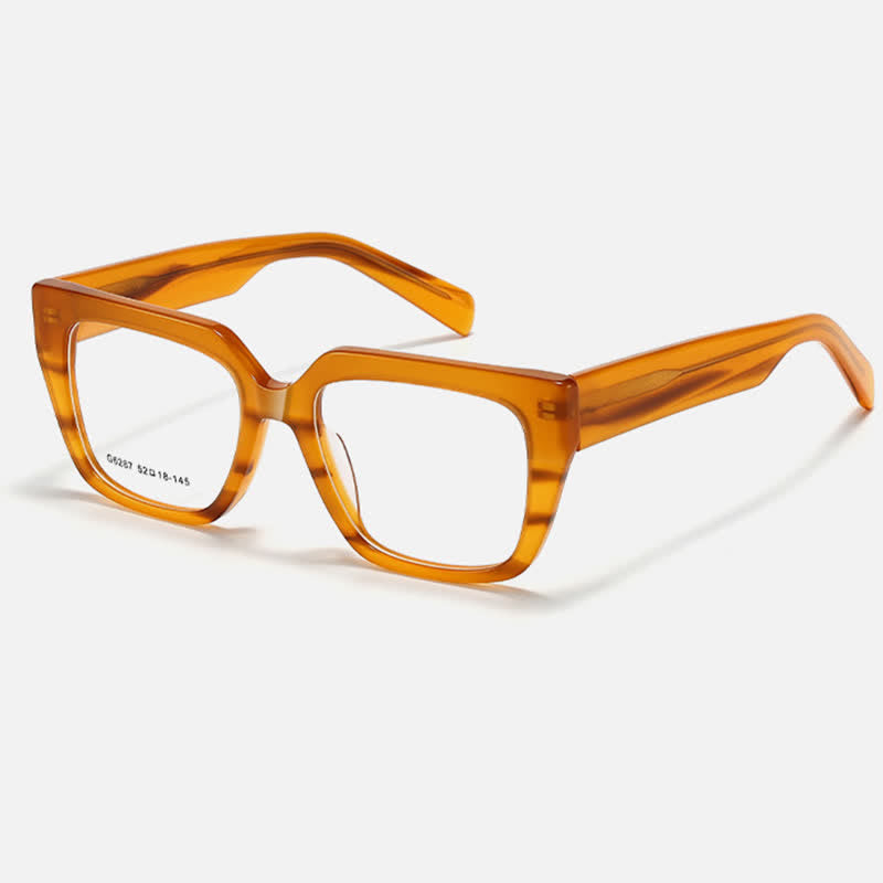Spykay™ EG26819 Tortoise Shell Pattern Square Frame Simple Anti-blue Light Glasses