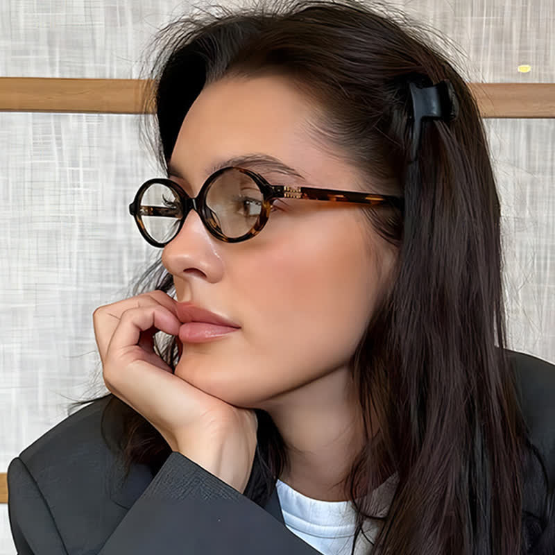 Spykay™ EG60663 Anti-blue Light Vintage Oval Frame Eyeglasses