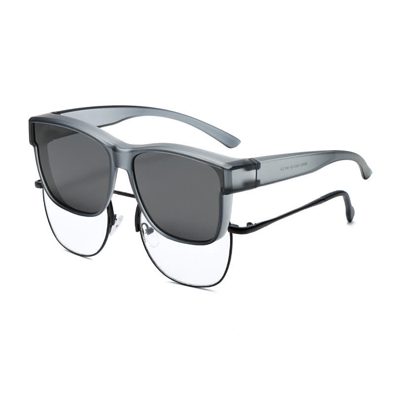 Spykay™ SG61038 Fit Over Glasses Square Frame Polarized Sunglasses
