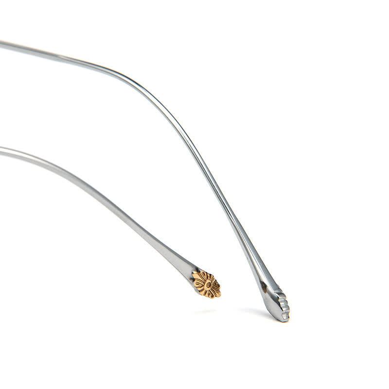 Spykay™ EG26917 Unsiex Retro Square Titanium Frame Anti-blue Light Rimless Glasses