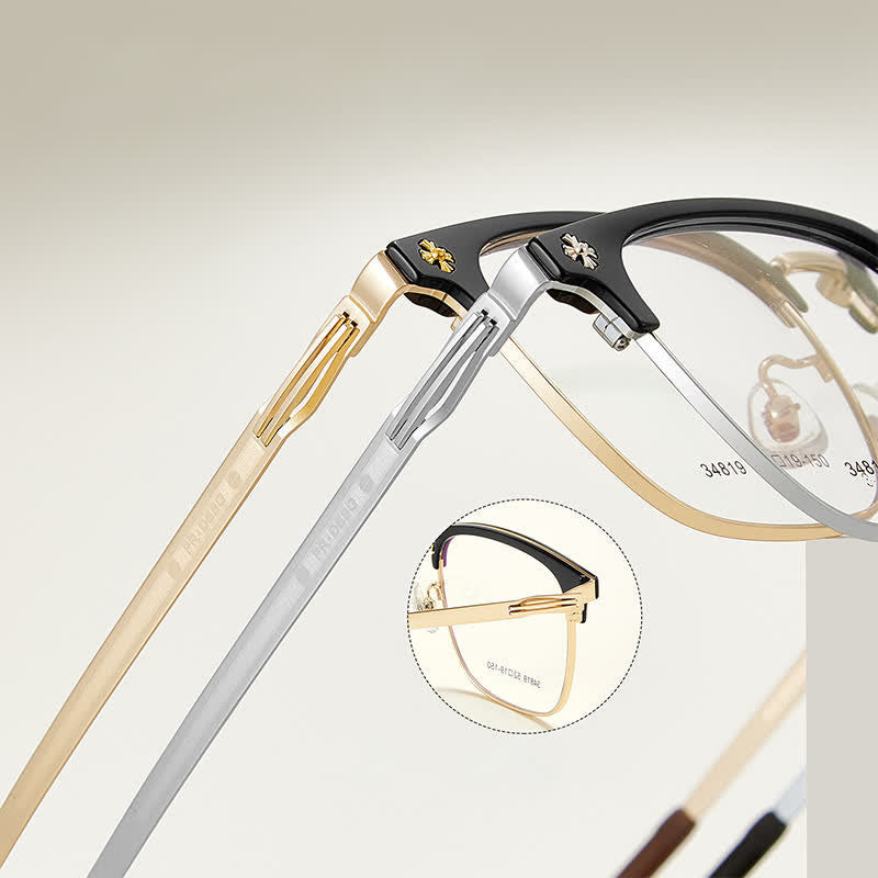 Spykay™ EG26925 Gothic Cross Unisex Square Frame Anti-blue Light Retro Browline Glasses