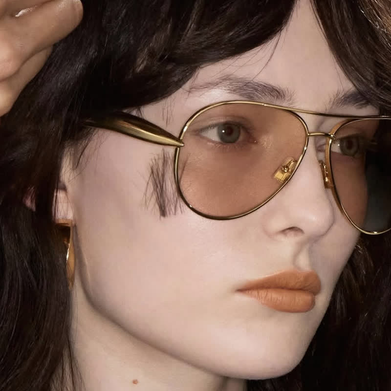 Spykay™ SG60665 Vintage Double Bridges Aviator Frame Sunglasses