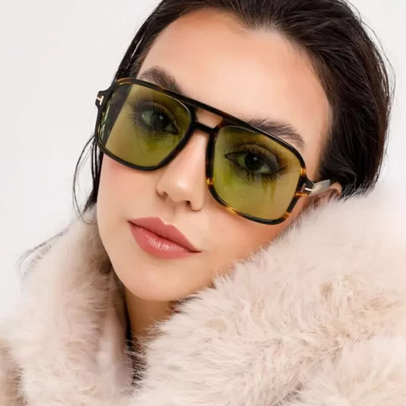 Spykay™ SG60710 Double Bridges Retro-Vintage Aviator Sunglasses