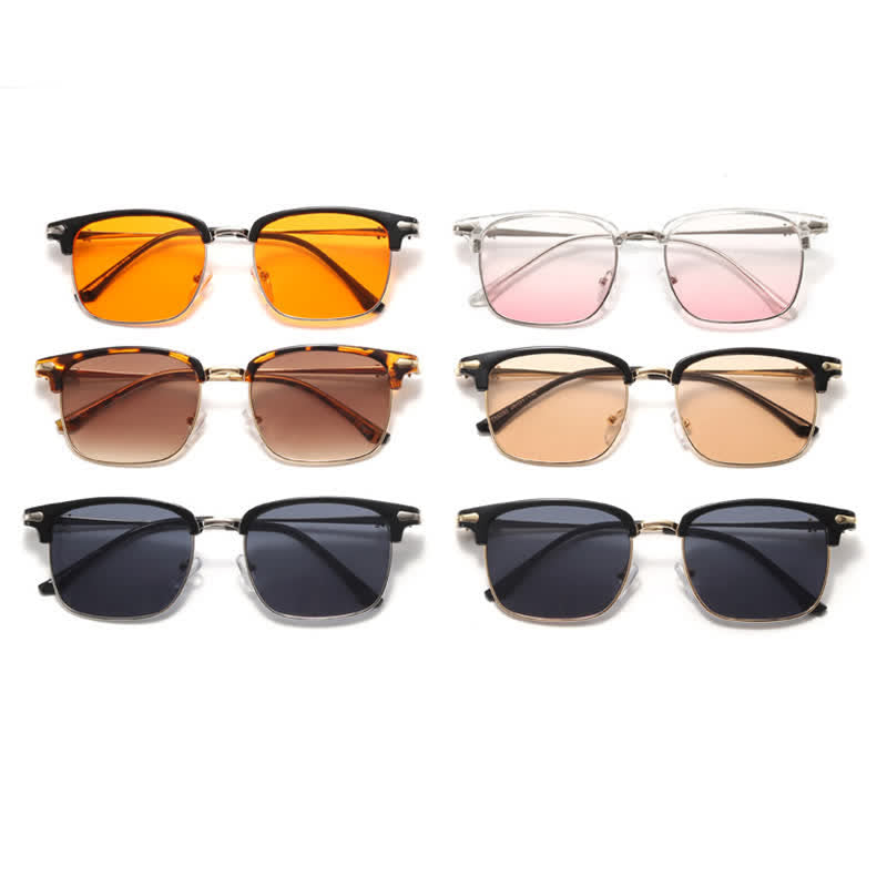 Spykay™ SG60827 Square Frame Trendy Browline Sunglasses