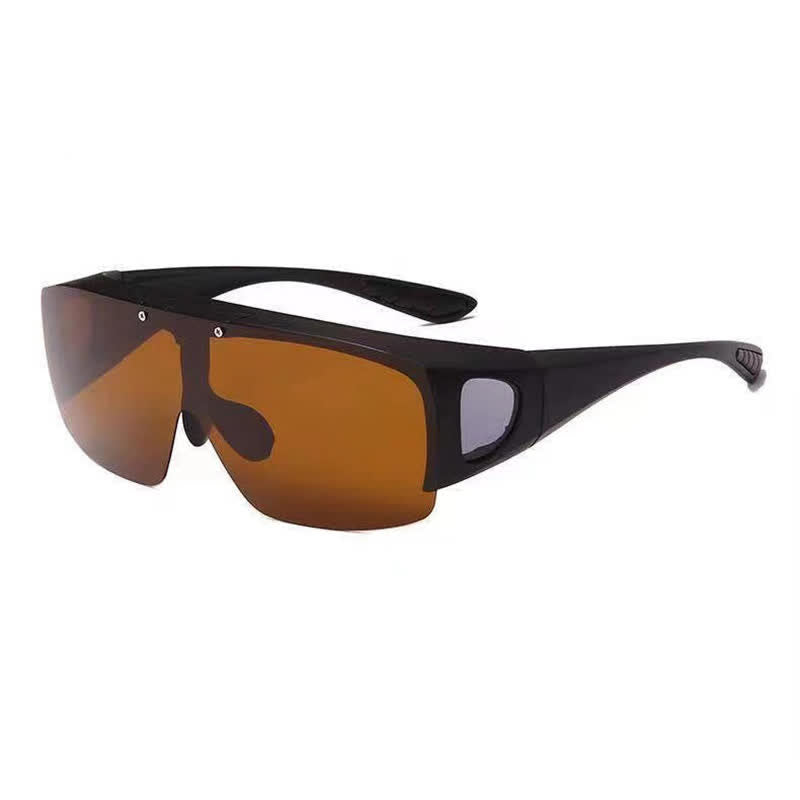 Spykay™ SG60962 Fit Over Glasses Clip-On Lenses Polarized Sunglasses for Driving&Cycling