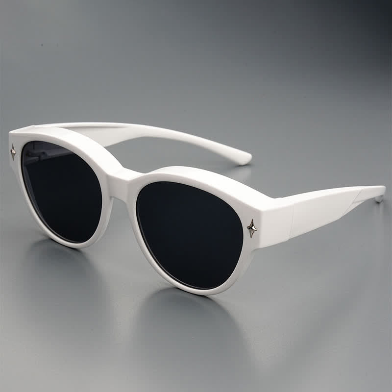 Spykay™ SG61035 Fit Over Glasses Cat-Eye Star Decor Polarized Sunglasses