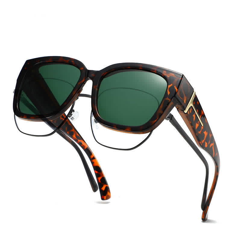 Spykay™ SG61037 Fit Over Glasses Square Frame Polarized Sunglasses