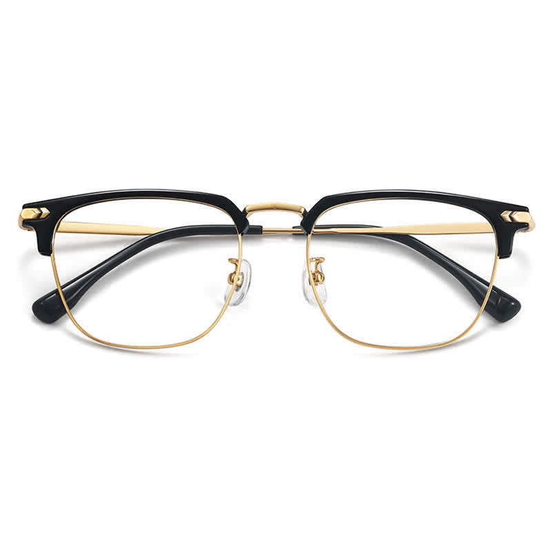 Spykay™ EG26832 Semi-Rimless Classic Square Frame Anti-blue Light Browline Glasses