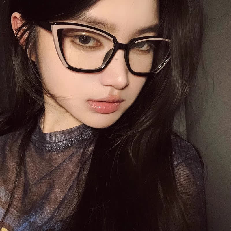 Spykay™ EG26814 Fashion Colorblock Butterfly Frame Anti-blue Light Glasses