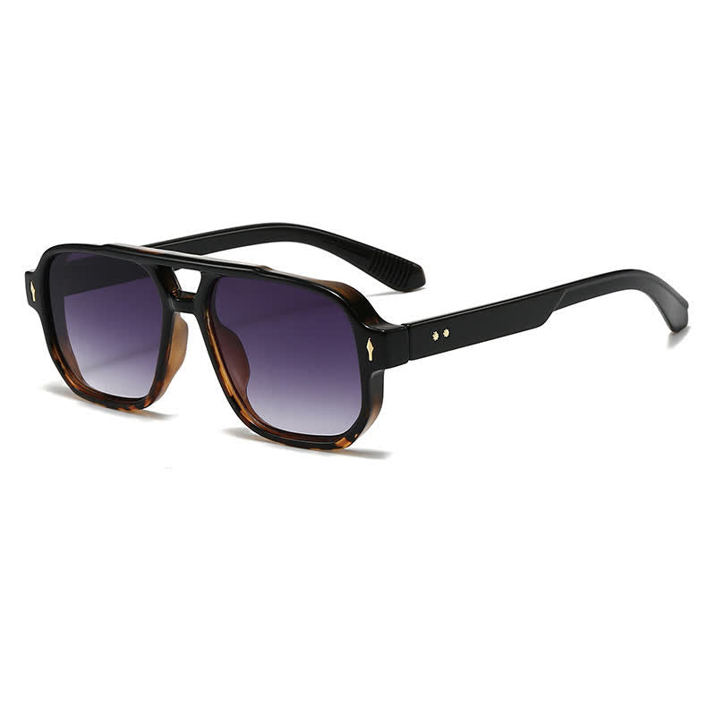 Spykay™ SG61003 Square Frame Double Bridges Vintage Arrow Sunglasses