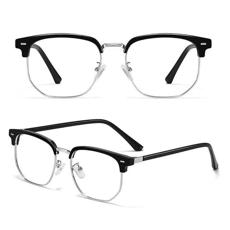 Spykay™ EG26807 Semi-Rimless Square Frame Anti-blue Light Browline Glasses