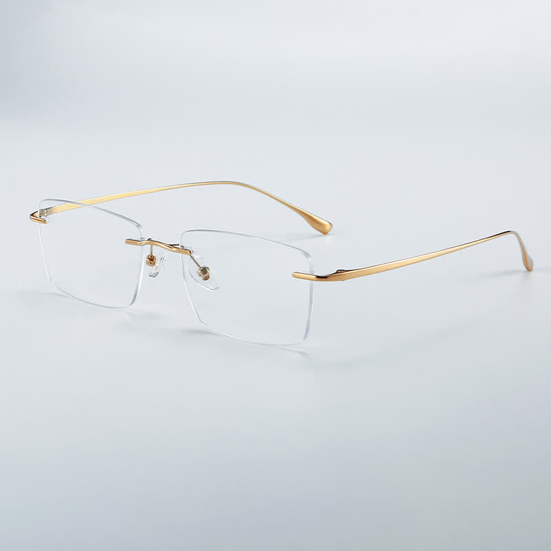 Spykay™ EG26849 Rectangle Titanium Frame Anti-blue Light Hipster Rimless Glasses