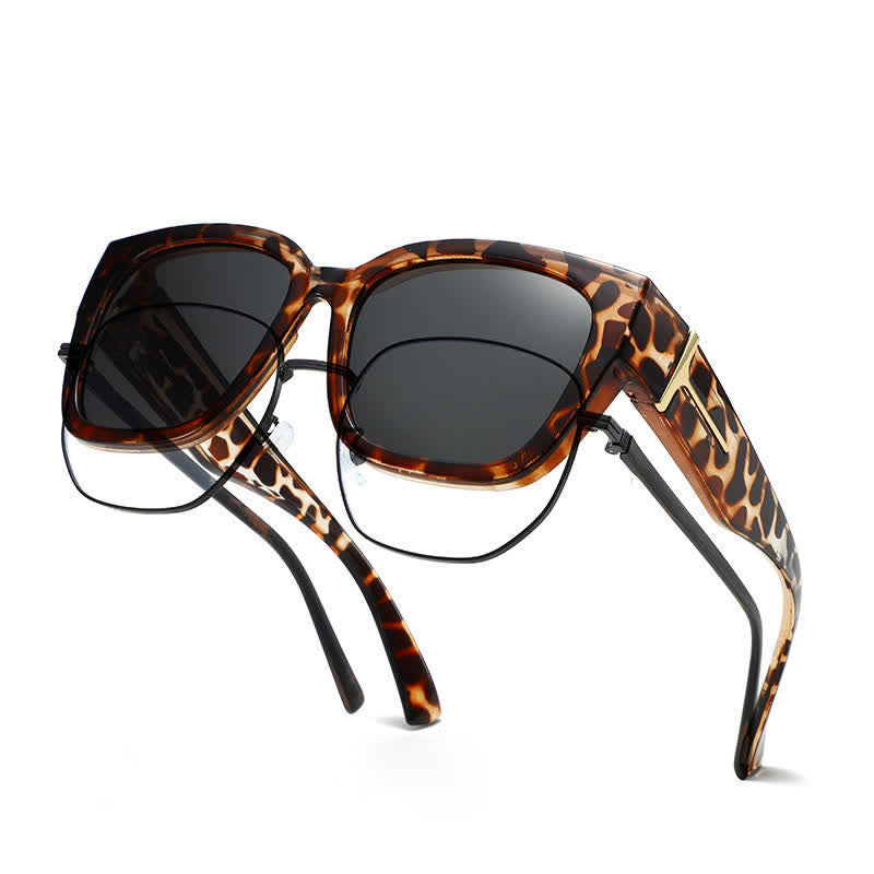 Spykay™ SG61037 Fit Over Glasses Square Frame Polarized Sunglasses