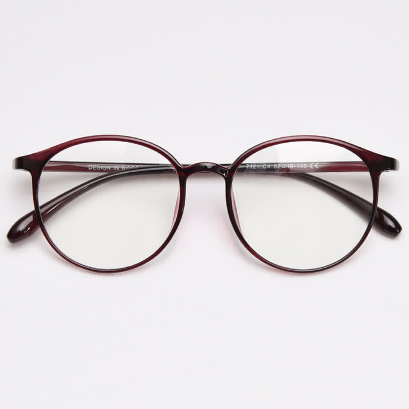 Spykay™ EG26865 Large Round Frame Anti-blue Light Simple Classic Lightweight Glasses