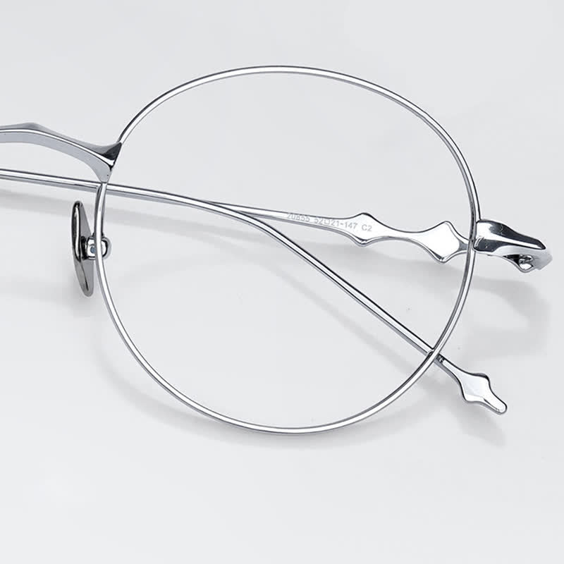 Spykay™ EG26853 Round Titanium Frame Anti-blue Light Classic Glasses