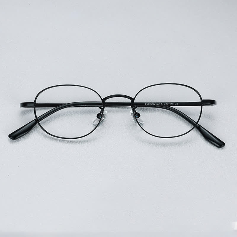Spykay™ EG26730 Small Round Titanium Frame Anti-blue Light Glasses