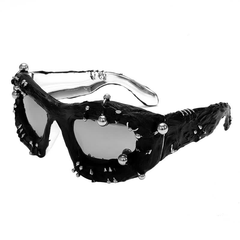 Spykay™ SG60924 CyberPunk Style Irregular Shaped Rivet Decor Sunglasses for Party