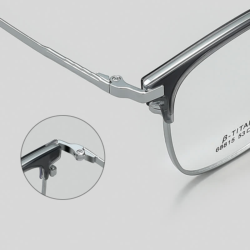 Spykay™ EG26899 Simple Anti-blue Light Square Frame Browline Glasses