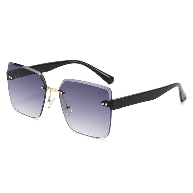 Spykay™ SG61018 Oversized Square Frame Hipster Rimless Sunglasses