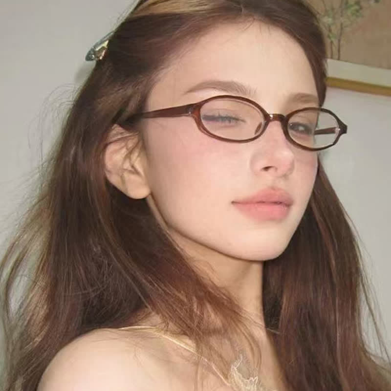 Spykay™ EG26885 Anti-blue Light Retro Small Oval Frame Y2K Hipster Eyeglasses