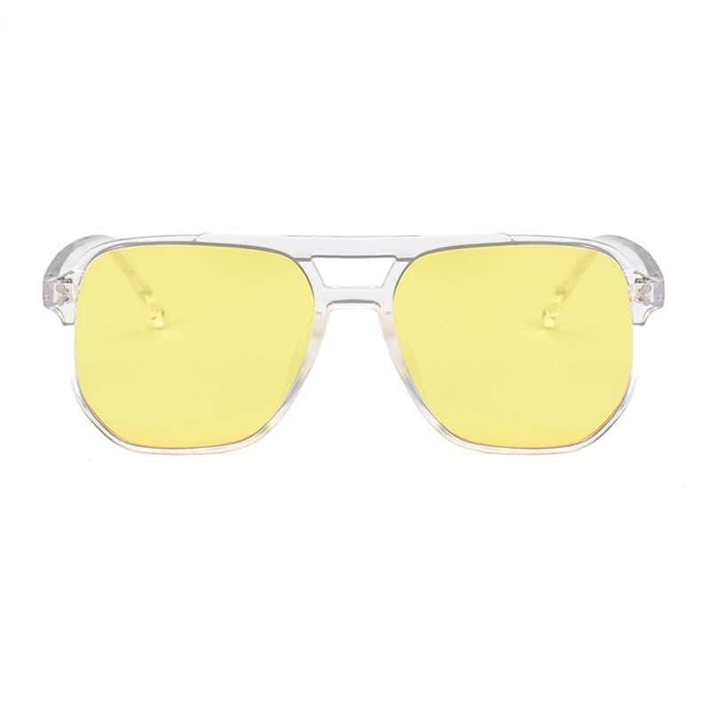 Spykay™ SG60709 Double Bridges Square Frames Oversized Sunglasses