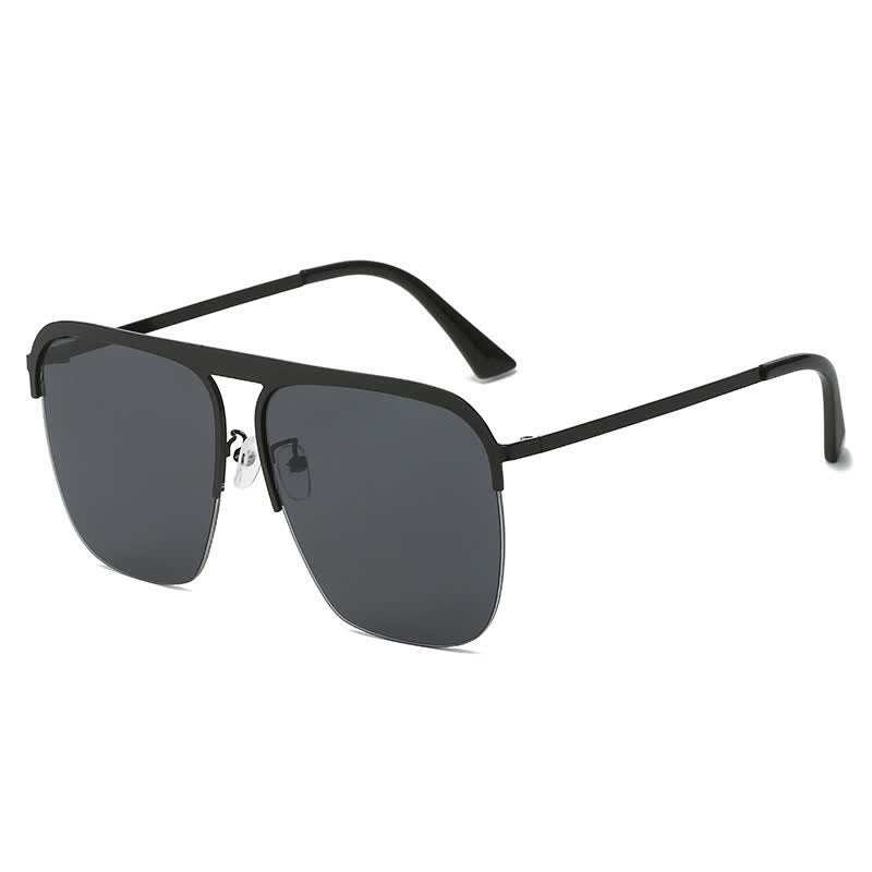 Spykay™ SG60864 Square Frame Semi-Rimless Oversized Sunglasses