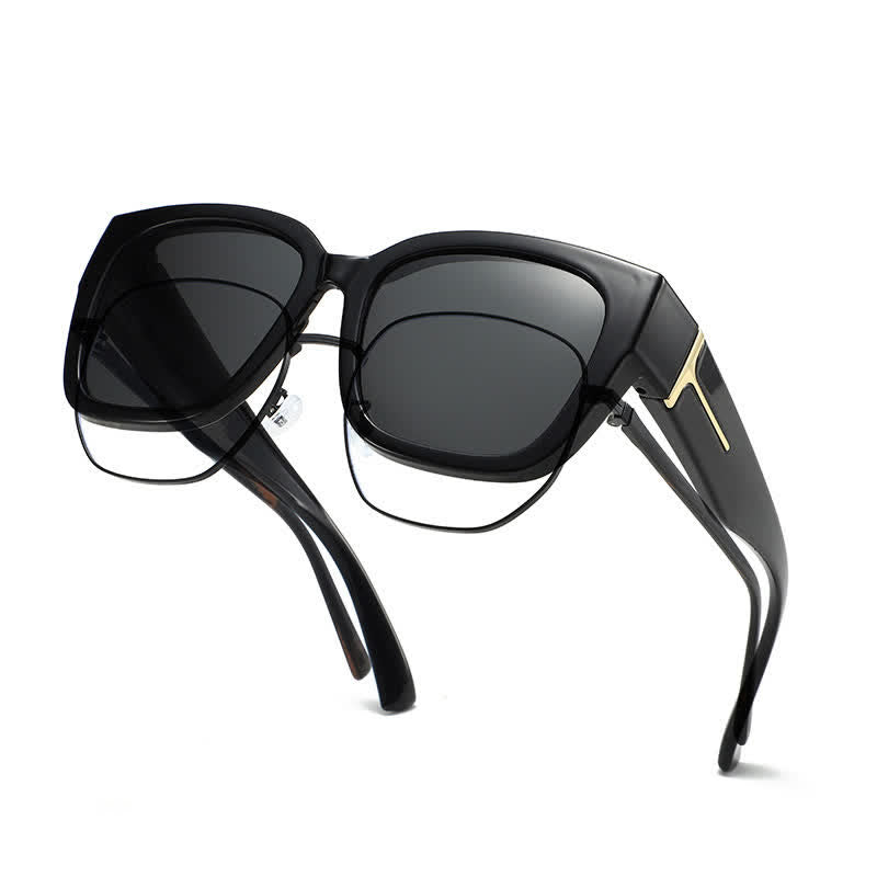 Spykay™ SG61037 Fit Over Glasses Square Frame Polarized Sunglasses