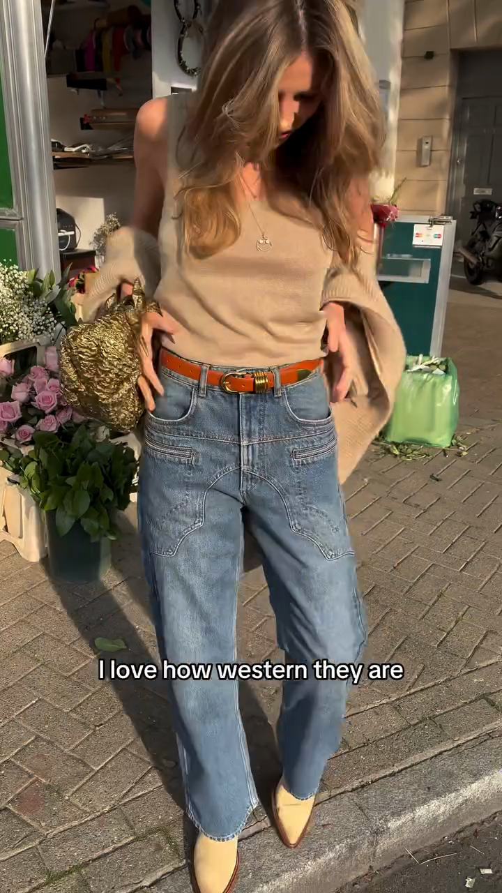High - Waisted Wide - Leg Jeans