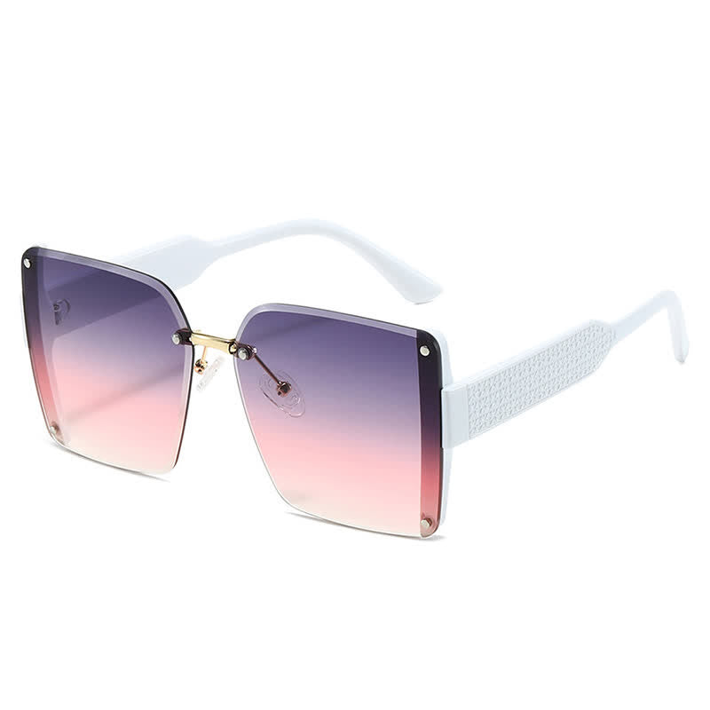 Spykay™ SG60835 Square Frame Oversized Rimless Sunglasses