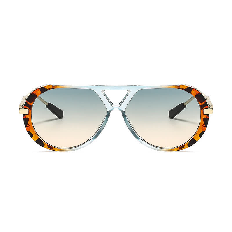 Spykay™ SG60737 Double Bridges Tortoiseshell Oval Frame Sunglasses