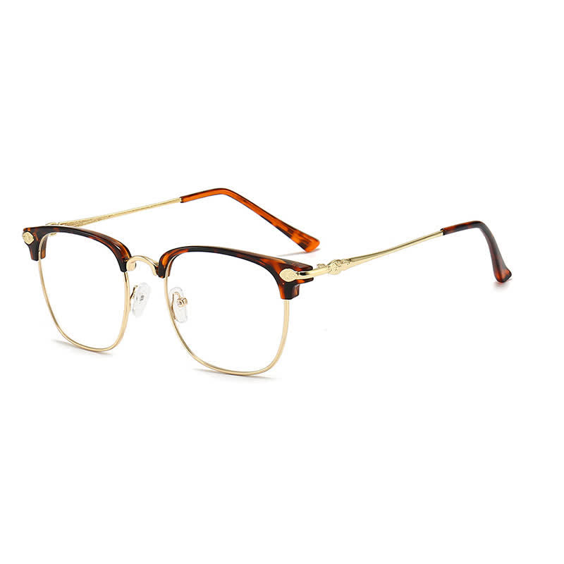 Spykay™ EG26834 Semi-Rimless Unisex Retro Square Frame Anti-blue Light Browline Glasses