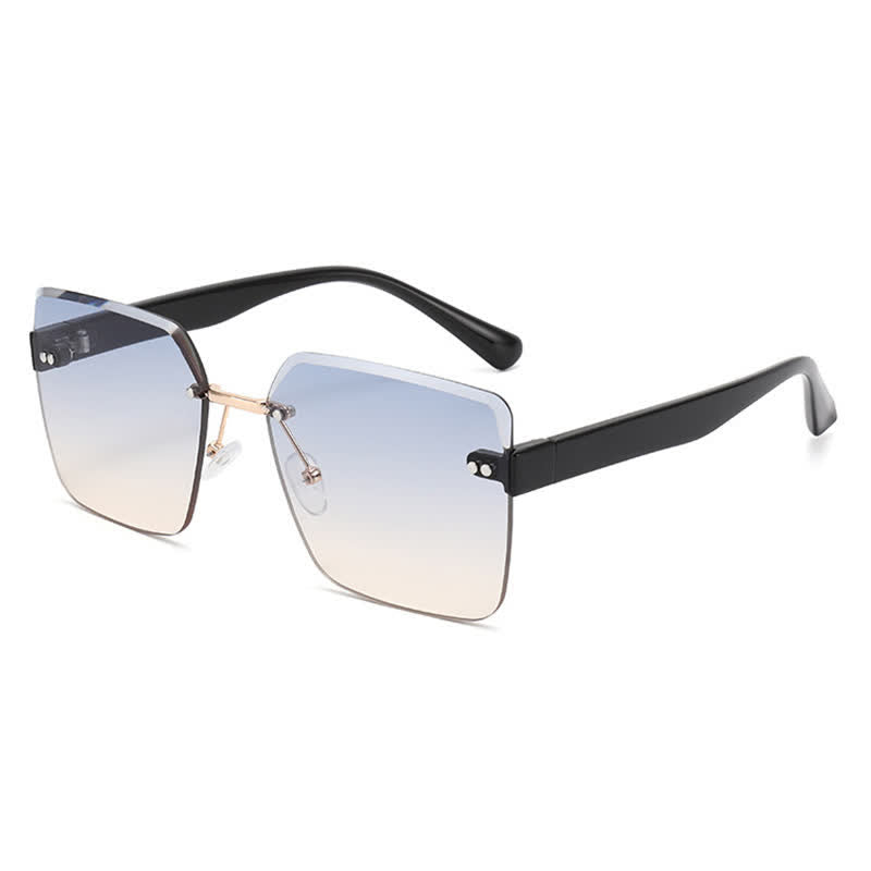 Spykay™ SG61018 Oversized Square Frame Hipster Rimless Sunglasses
