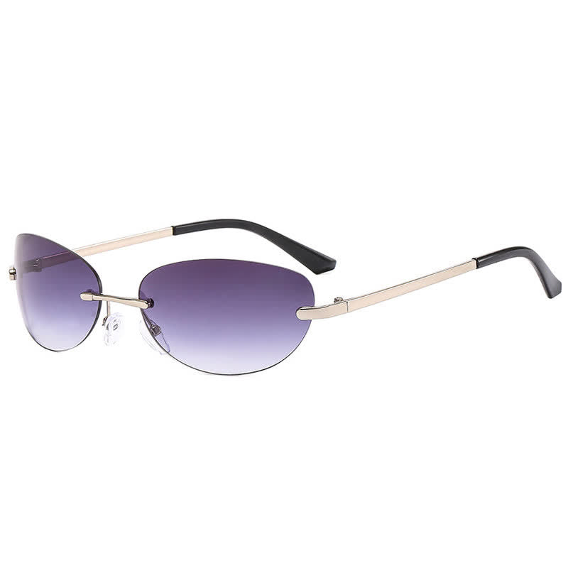 Spykay™ SG60667 Y2K Oval Frame Rimless Sunglasses
