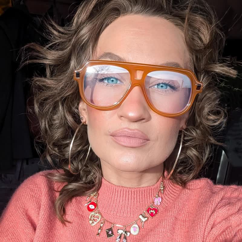 Spykay™ EG26883 Anti-blue Light Double Bridges Oversized Aviator Thick Eyeglasses