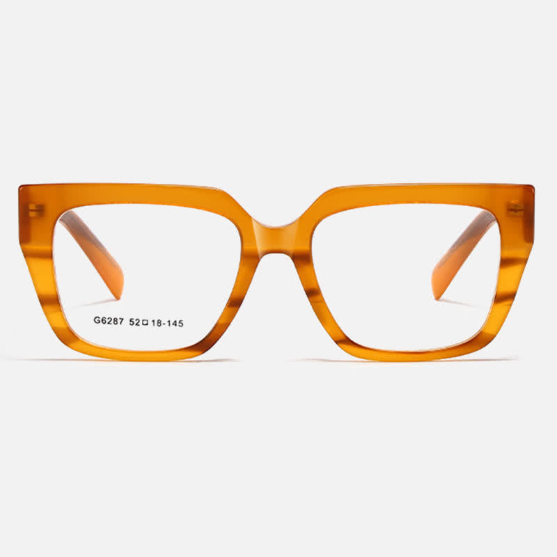 Spykay™ EG26819 Tortoise Shell Pattern Square Frame Simple Anti-blue Light Glasses