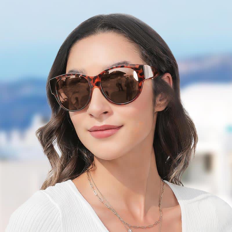 Spykay™ SG60901 Polarized Round Frame Driving Sunglasses Fit Over Glasses for Women Men