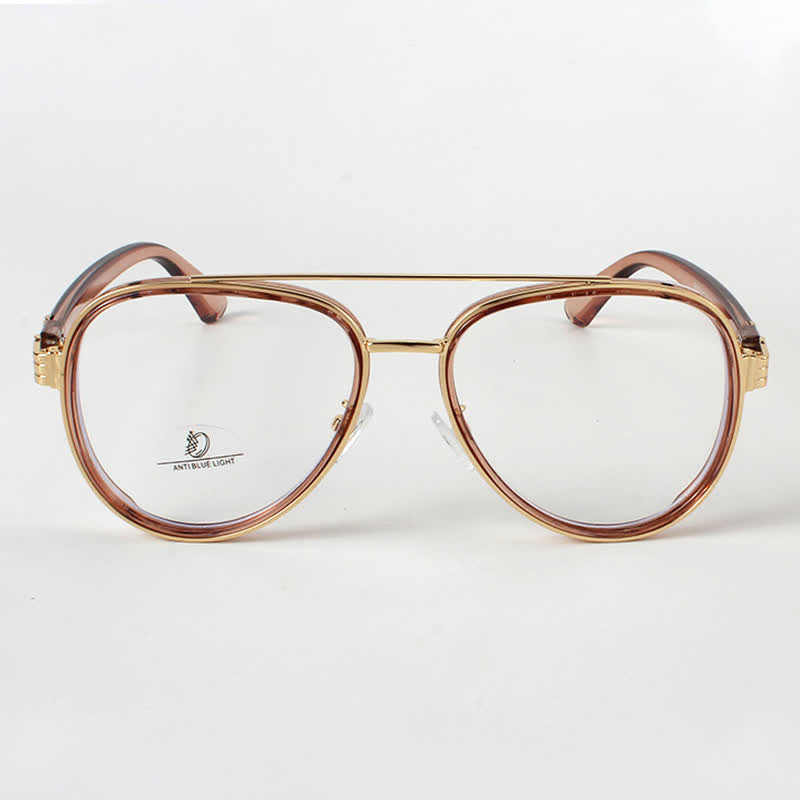 Spykay™ EG26816 Fashion Double Bridges Anti-blue Light Oversized Aviator Glasses