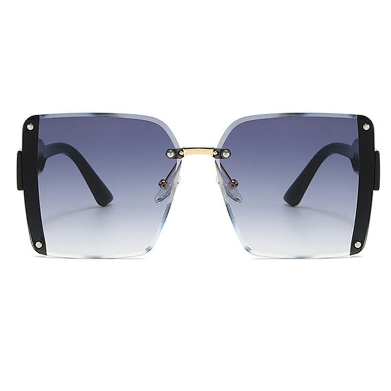 Spykay™ SG60835 Square Frame Oversized Rimless Sunglasses