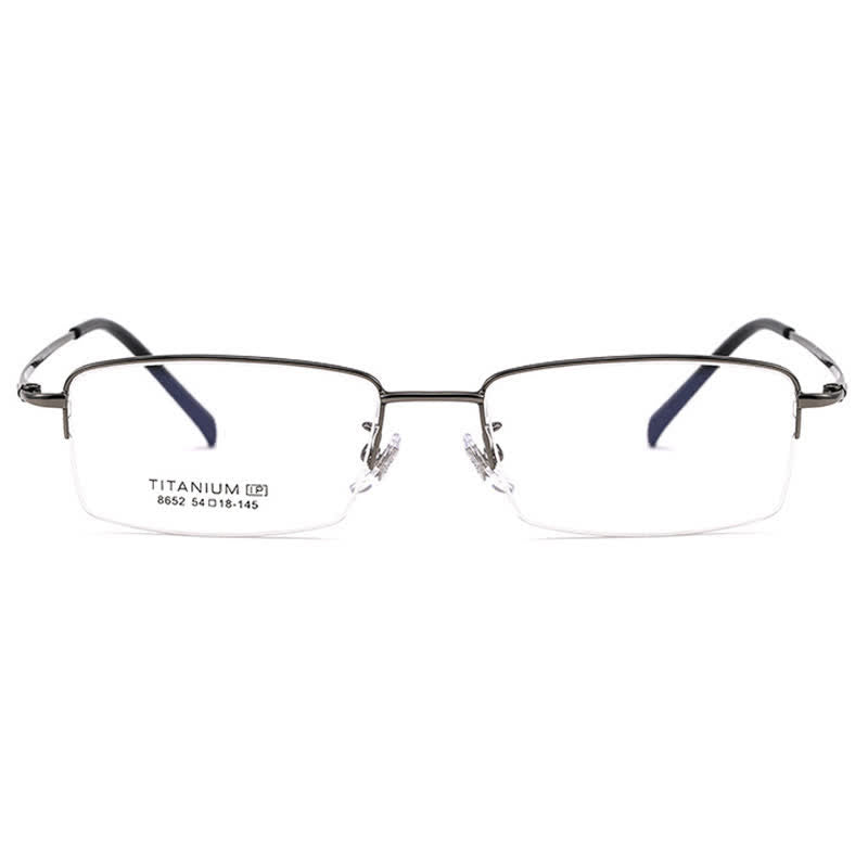 Spykay™ EG26844 Semi-Rimless Rectangle Titanium Frame Anti-blue Light Simple Glasses