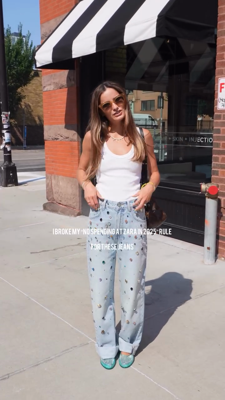 Embellished Light - Wash Jeans