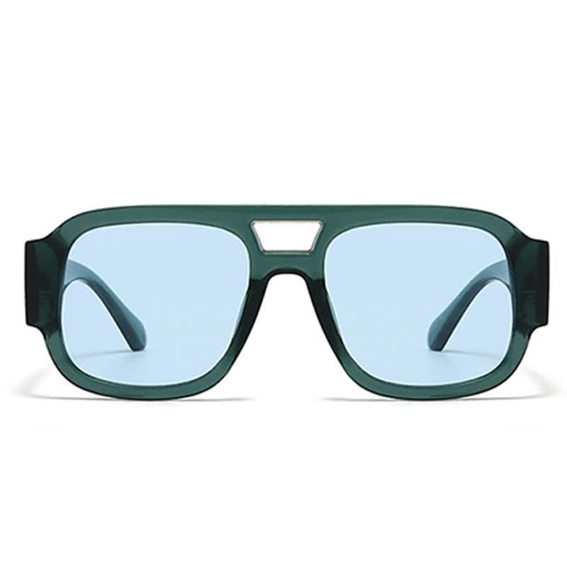 Spykay™ SG61016 Square Frame Double Bridges Classic Thick Sunglasses