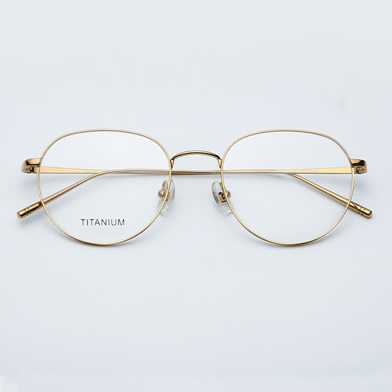 Spykay™ EG26857 Round Titanium Lightweight Frame Anti-blue Light Simple Glasses