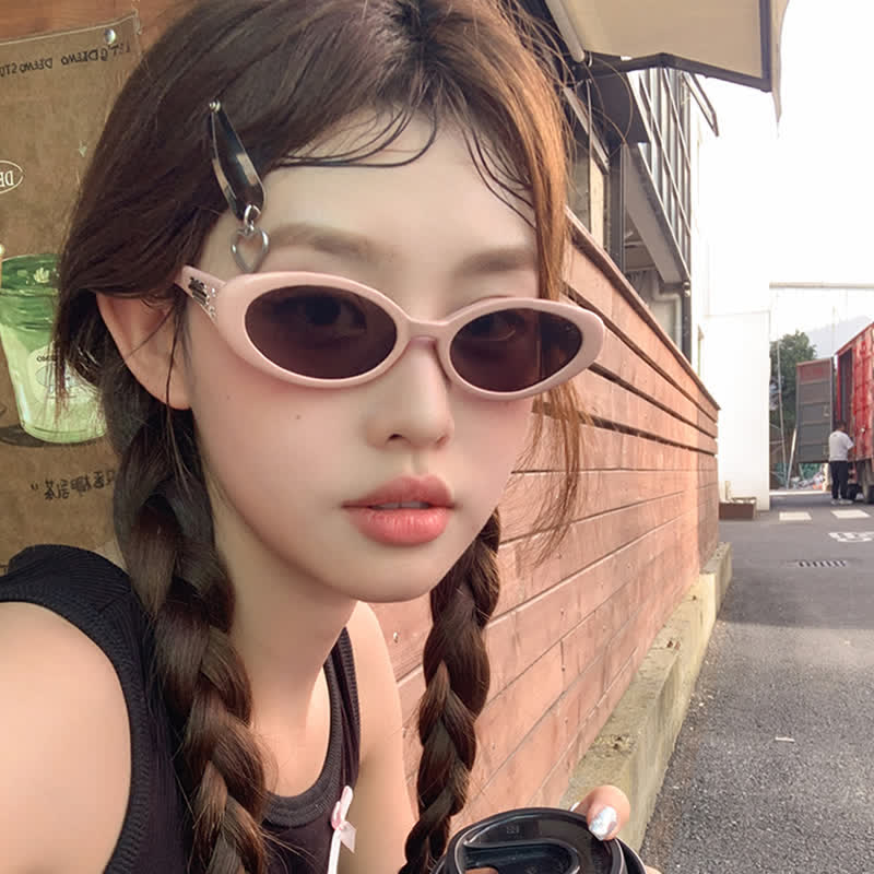 Spykay™ SG60787 Oval Frame Star Temples Sunglasses with Nylon Lenses