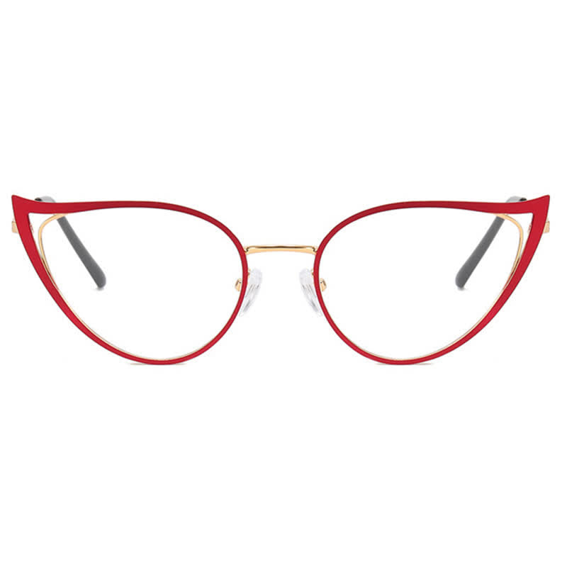 Spykay™ EG26880 Cat-Eye Metal Frame Hollow-out Anti-blue Light Glasses