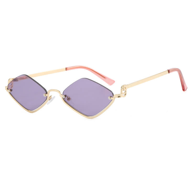Spykay™ SG60868 Semi-Rimless Rhombus Small Frame Sunglasses