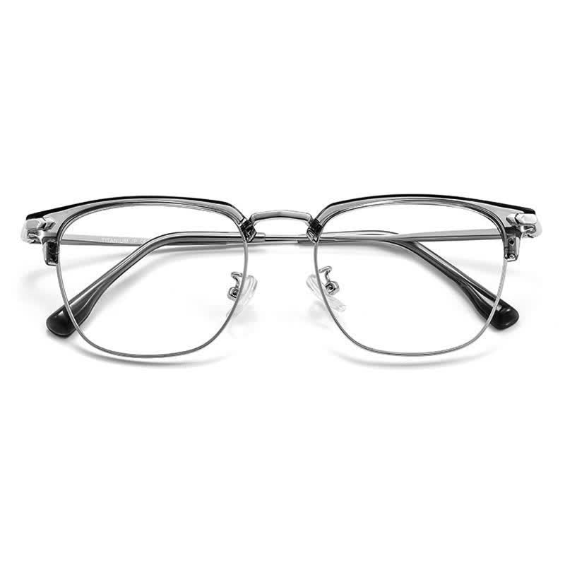 Spykay™ EG26832 Semi-Rimless Classic Square Frame Anti-blue Light Browline Glasses