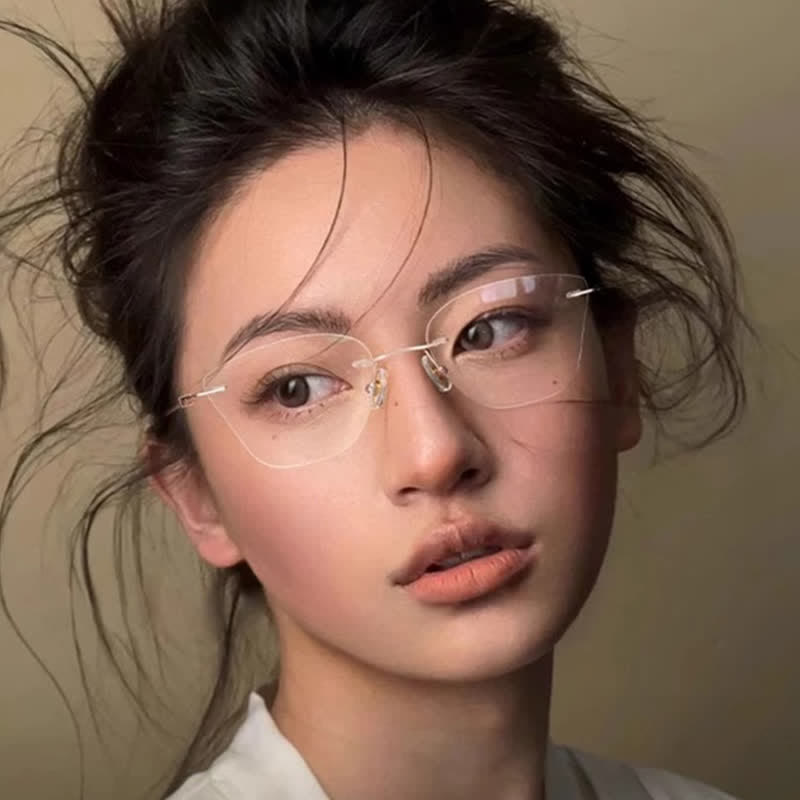 Spykay™ EG26889 Butterfly Titanium Frame Anti-blue Light Rimless Glasses