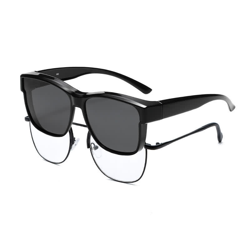 Spykay™ SG61038 Fit Over Glasses Square Frame Polarized Sunglasses