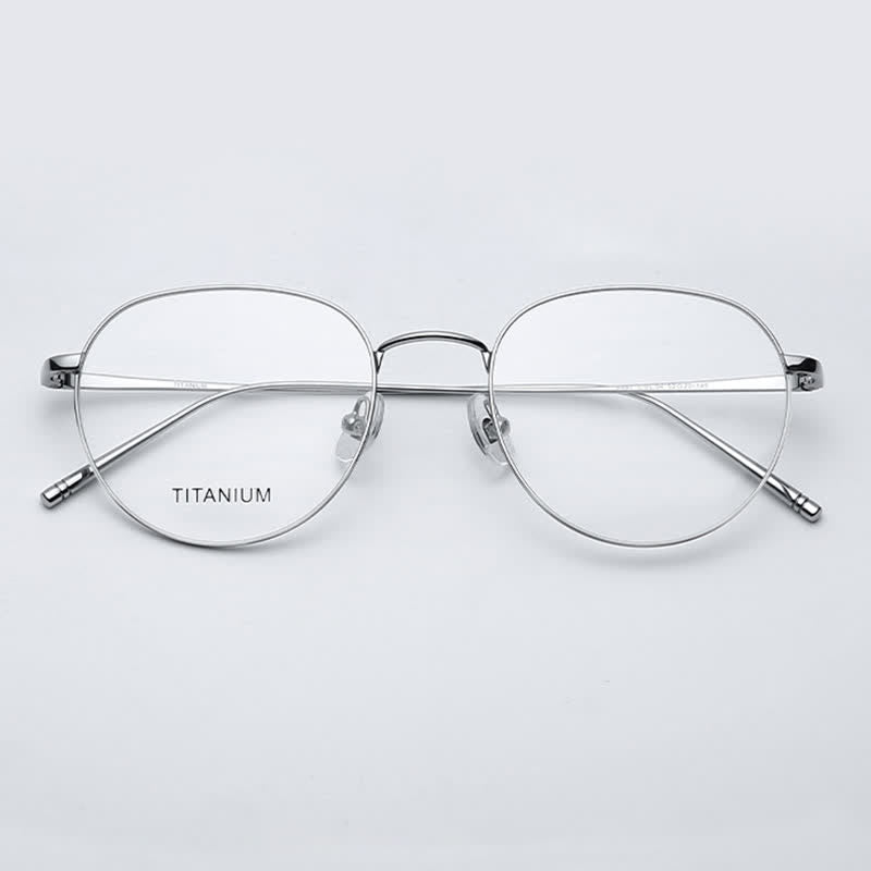Spykay™ EG26857 Round Titanium Lightweight Frame Anti-blue Light Simple Glasses