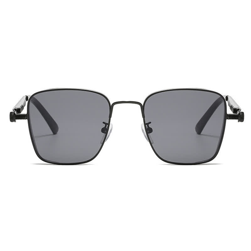 Spykay™ SG61005 Steampunk Square Frame Spring Temples Retro Sunglasses